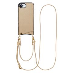 Selencia Coque de télephone Nova avec cordon et porte-cartes Apple iPhone 17e / 16e - Beige