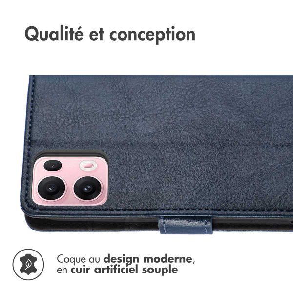 imoshion Étui de télephone portefeuille de luxe Oppo Reno 13 Pro - Bleu foncé