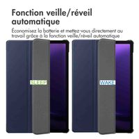 imoshion Coque tablette Trifold Samsung Galaxy Tab S9 11.0 pouces / S10 Lite / S10 FE / S9 FE 10.9 pouces - Bleu foncé