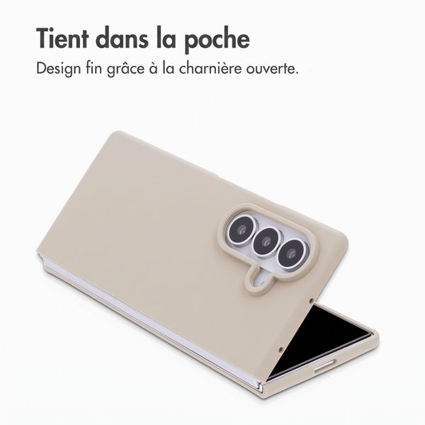 Accezz Coque Liquid Silicone Samsung Galaxy Z Fold 8 Ultra - Stone