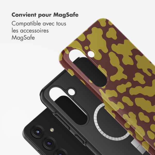 Selencia Coque arrière Vivid avec MagSafe Samsung Galaxy S25 - Moo'd Olive Dust
