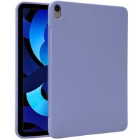 Accezz Coque Liquid Silicone avec porte-stylet Apple iPad Air 11 pouces (2026) M4 / (2025) M3 / (2024) M2 / Air 5 (2022) / Air 4 (2020) - Lila