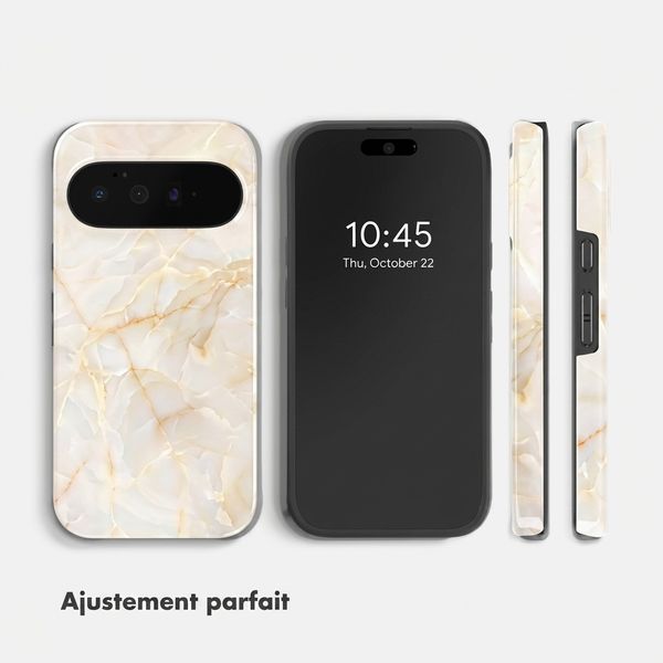 Selencia Coque arrière Vivid avec MagSafe Google Pixel 11 - Golden Beige Marble