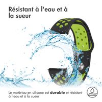 imoshion Bracelet sport en silicone  - Connexion universelle 18 mm - Black & Lime
