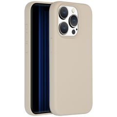 Accezz Coque Liquid Silicone avec MagSafe Apple iPhone 15 Pro - Stone