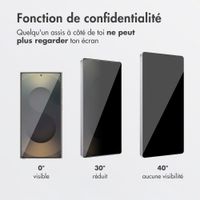 Accezz Protection d'écran en verre trempé avec filtre de confidentialité + Applicateur Samsung Galaxy S26 Ultra