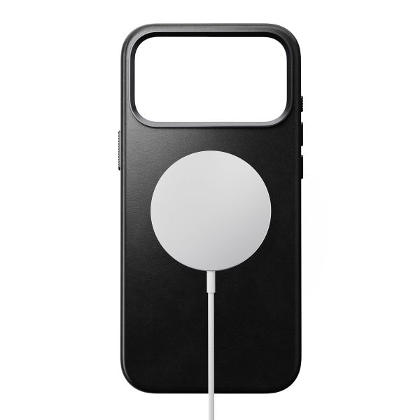 Nomad Coque arrière traditionnelle en cuir Horween avec MagSafe Apple iPhone 17 Pro Max - Noir