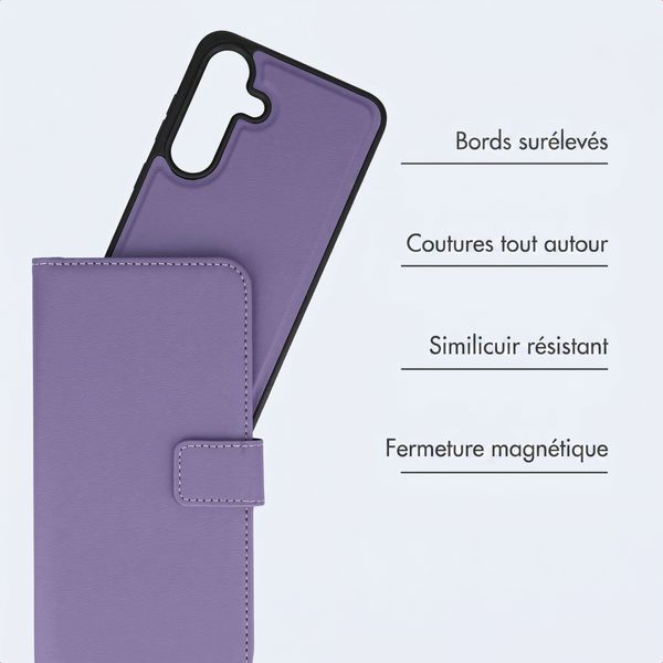 imoshion Étui portefeuille luxe 2-en-1 amovible Samsung Galaxy S25 FE - Violet