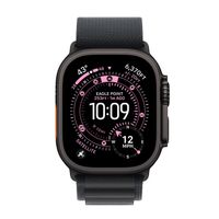 Apple Bracelet Alpine Loop Apple Watch | 44/45/46/49 mm - Taille M - Black / Natural Titanium