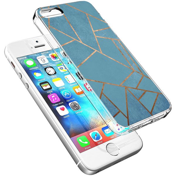 imoshion Coque Design Apple iPhone SE (2016) / 5 / 5s - Blue Graphic