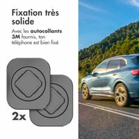 Accezz EasyLock Support de téléphone de voiture - Avec coque Apple iPhone 14 Pro - Grille de ventilation - Rotation à 360 degrés - Noir