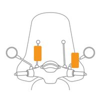 Lampa Support de téléphone Smart Case pour scooter - Résistant aux éclaboussures - Rotation à 360° - Fixation sur rétroviseur et pare-brise - Noir