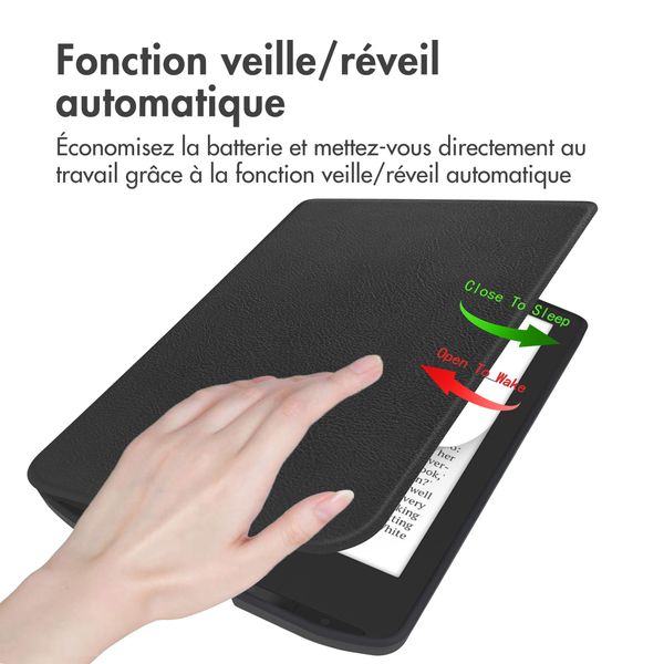 imoshion Étui de liseuse portefeuille Slim Soft Pocketbook Verse / Verse Pro / Verse Pro Color / Vivlio Light / Light HD - Noir