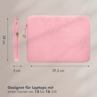 Selencia Pochette ordinateur Corduroy 15-16 pouces - Soft Blush