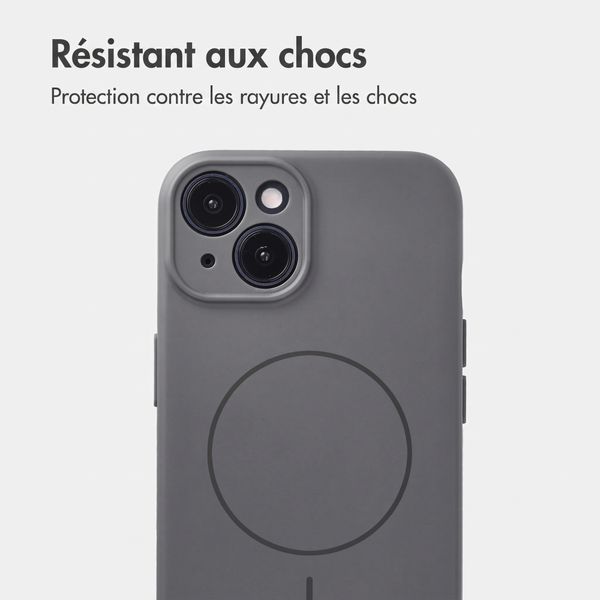 Accezz Coque Grip avec MagSafe Apple iPhone 14 - Gris