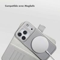 Accezz Coque portefeuille Edge amovible avec MagSafe Apple iPhone 18 Pro / 17 Pro - Gris