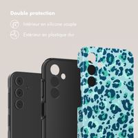 Selencia Coque arrière Vivid Samsung Galaxy A15 (5G/4G) - Wild Spots Light Blue