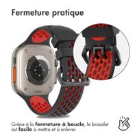 imoshion Bracelet sport en silicone avec boucle Apple Watch | 44/45/46/49 mm - Black / Red