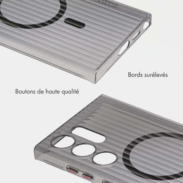 Accezz Coque arrière Lite avec MagSafe | Fluted | Samsung Galaxy S24 Ultra - Noir