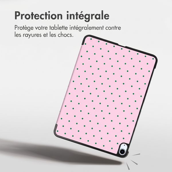 imoshion Coque tablette Design Trifold Apple iPad Air 11 pouces (2026) M4 / (2025) M3 / (2024) M2 / Air 5 (2022) / Air 4 (2020) - Happy Dots