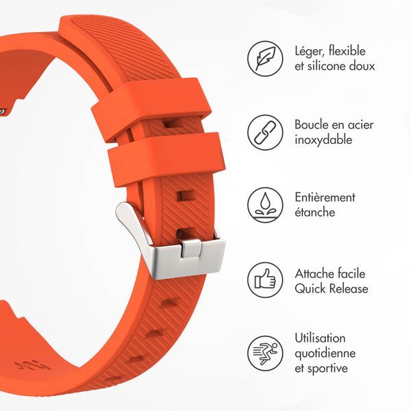 imoshion Bracelet en silicone flexible  - Connexion universelle 20 mm - Orange