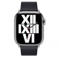 Apple Bracelet Leather Band Modern Buckle Apple Watch | 38/40/41/42 mm - Taille L - Ink