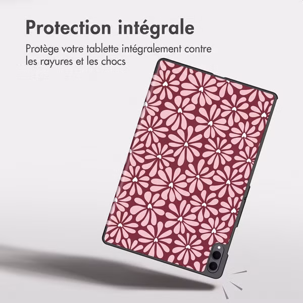 imoshion Coque tablette Design Trifold Samsung Galaxy Tab S11 Ultra - Bloom Love Blush