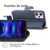 imoshion Étui de télephone portefeuille de luxe Xiaomi Redmi Note 12 Pro (5G) - Bleu foncé