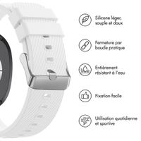 imoshion Bracelet en silicone flexible Samsung Galaxy Watch 9 (40/44mm) / Watch 8 (40/44mm) / Classic (46mm) - Blanc