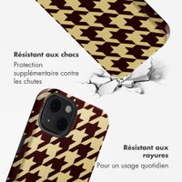 Selencia Coque arrière Vivid avec MagSafe Apple iPhone 13 - Pied-de-Poule