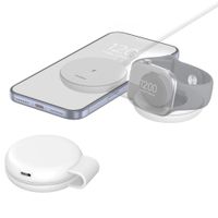 imoshion Chargeur de voyage sans fil 2-en-1 25 W - iPhone / AirPods / Apple Watch - Qi2.2 - Blanc