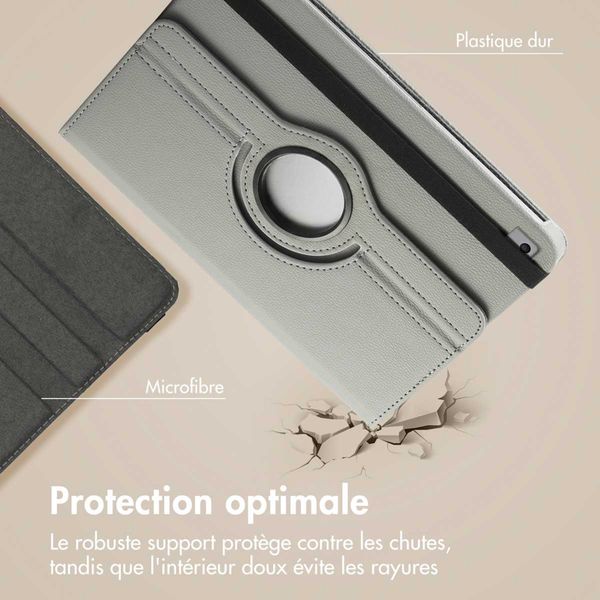 imoshion Coque tablette rotatif à 360° Apple iPad 9 (2021) 10.2 pouces / iPad 8 (2020) 10.2 pouces / iPad 7 (2019) 10.2 pouces - Gris