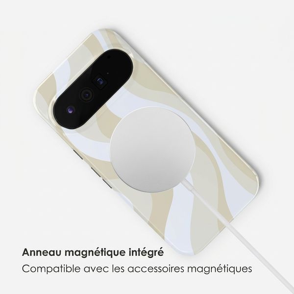 Selencia Coque arrière Vivid avec MagSafe Google Pixel 11 Pro - Desert Waves Beige