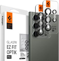 Spigen Optik Pro EZ Fit Lens Protector - Protection d'objectif de caméra (lot de 2) Samsung Galaxy S23 Ultra - Noir
