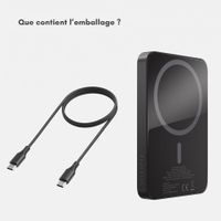 Selencia Powerbank Vivid 5 000 mAh - MagSafe et Qi - Black / Wavy Baby Sorbet