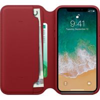 Apple Étui de télephone portefeuille Leather Folio Apple iPhone X / Xs - Red