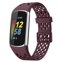 imoshion Bracelet sport en silicone avec boucle Fitbit Charge 5 / 6 - Rouge foncé