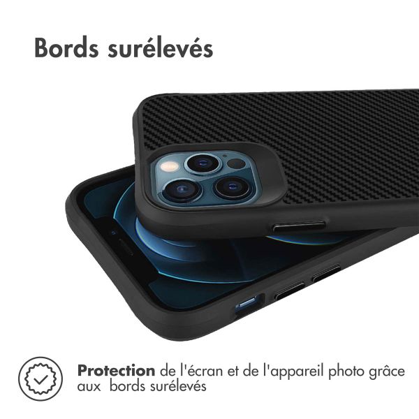 imoshion Rugged Hybrid Carbon Case Apple iPhone 12 (Pro) - Noir
