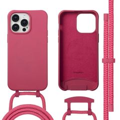 imoshion Coque arrière Color avec cordon amovible et MagSafe Apple iPhone 14 Pro Max - Raspberry