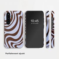 Selencia Coque arrière Vivid Samsung Galaxy S25 - Dream Swirl Chocolate