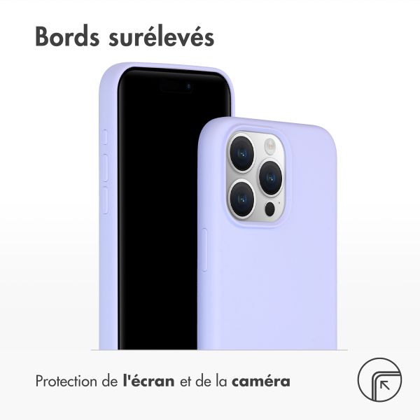 Accezz Coque Liquid Silicone avec MagSafe Apple iPhone 15 Pro Max - Violet