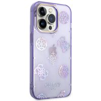 Guess Coque Peony Glitter Apple iPhone 14 Pro Max - Lila