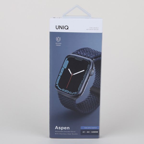 Uniq Bracelet tressé Aspen Apple Watch | 38/40/41/42 mm - Oxford Blue