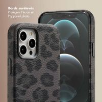 Selencia Coque Sabi imprimé panthère avec MagSafe Apple iPhone 12 (Pro) - Midnight Black