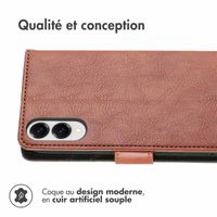 imoshion Étui de télephone portefeuille de luxe Samsung Galaxy S25 Edge - Marron