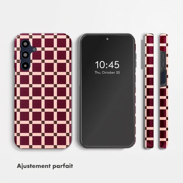 Selencia Coque arrière Vivid Samsung Galaxy A16 - Check This Burgundy
