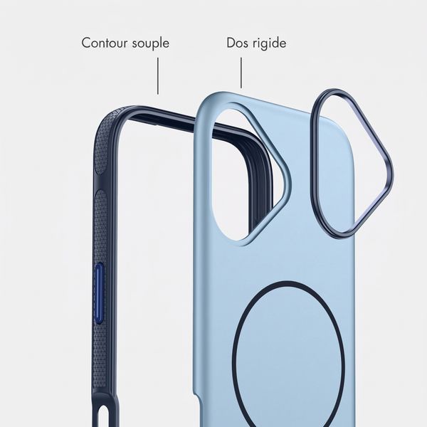 imoshion Coque arrière Color avec Thin MagSafe Ring Apple iPhone 17 - Bleu foncé