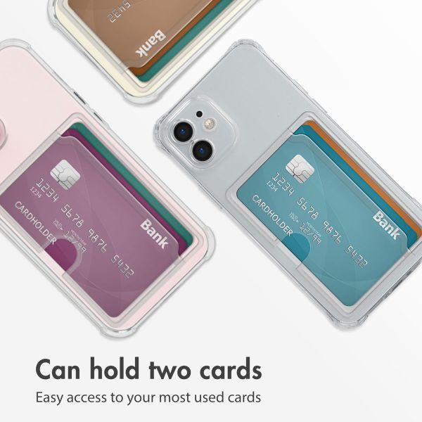 imoshion Coque silicone avec porte-cartes Apple iPhone 12 - Transparent
