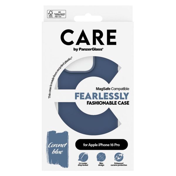 CARE by PanzerGlass Coque Fashion MagSafe Apple iPhone 16 Pro - Blue