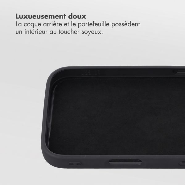 Accezz Coque portefeuille Edge amovible avec MagSafe Apple iPhone 18 Pro / 17 Pro - Noir